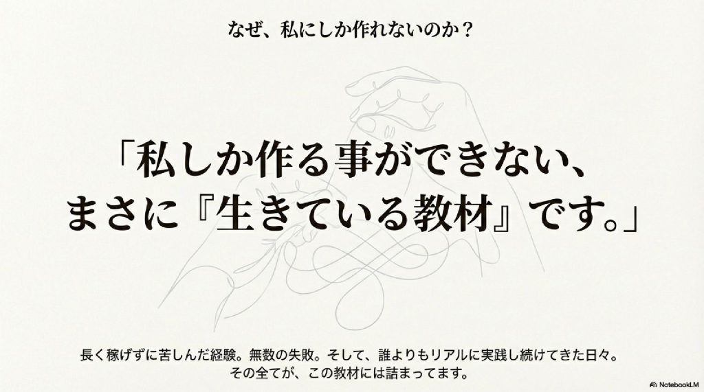 失敗も成功も全て詰め込んだ「生きている教材」