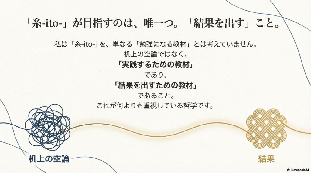 「糸-ito-」の哲学。それは「結果を出す」こと